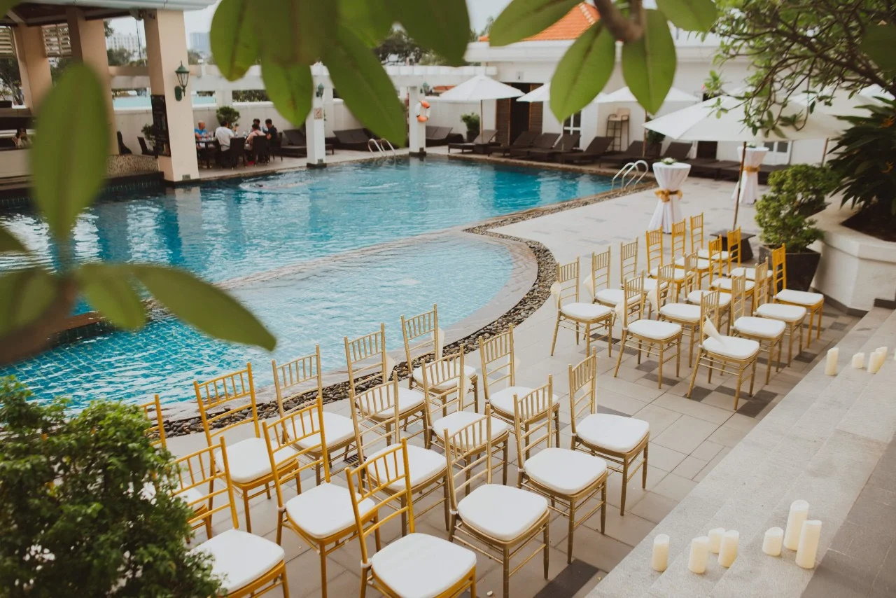 Wedding By The Pool